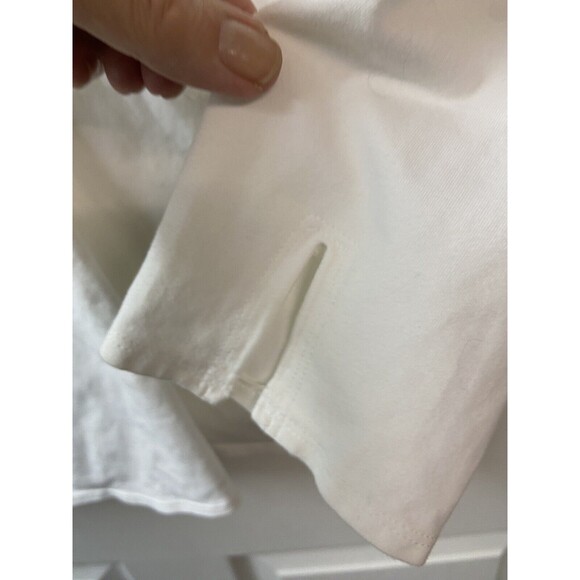 Peck and Peck Top Womens XL White Key Hole White Tied Nautical Beach Coastal - Picture 4 of 6